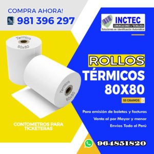 Papel Térmico Contometro en San Isidro