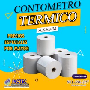 Contometros de papel termico Pueblo Libre