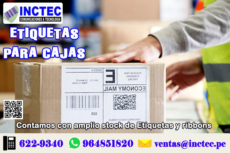 Etiquetas adhesivas para cajas