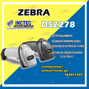 Lector Inalámbrico DS2278 Zebra
