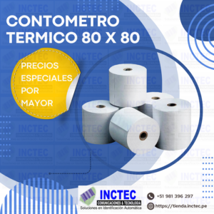 Contómetro Papel Termico 80x80 al Mejor Precio